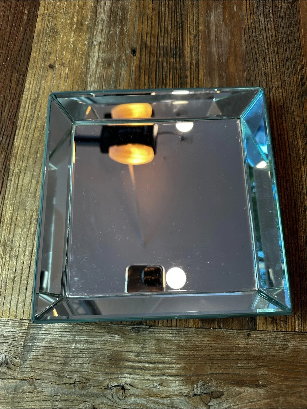 Square Mirrored Vanity Tray - Silver - Picture 6 of 6